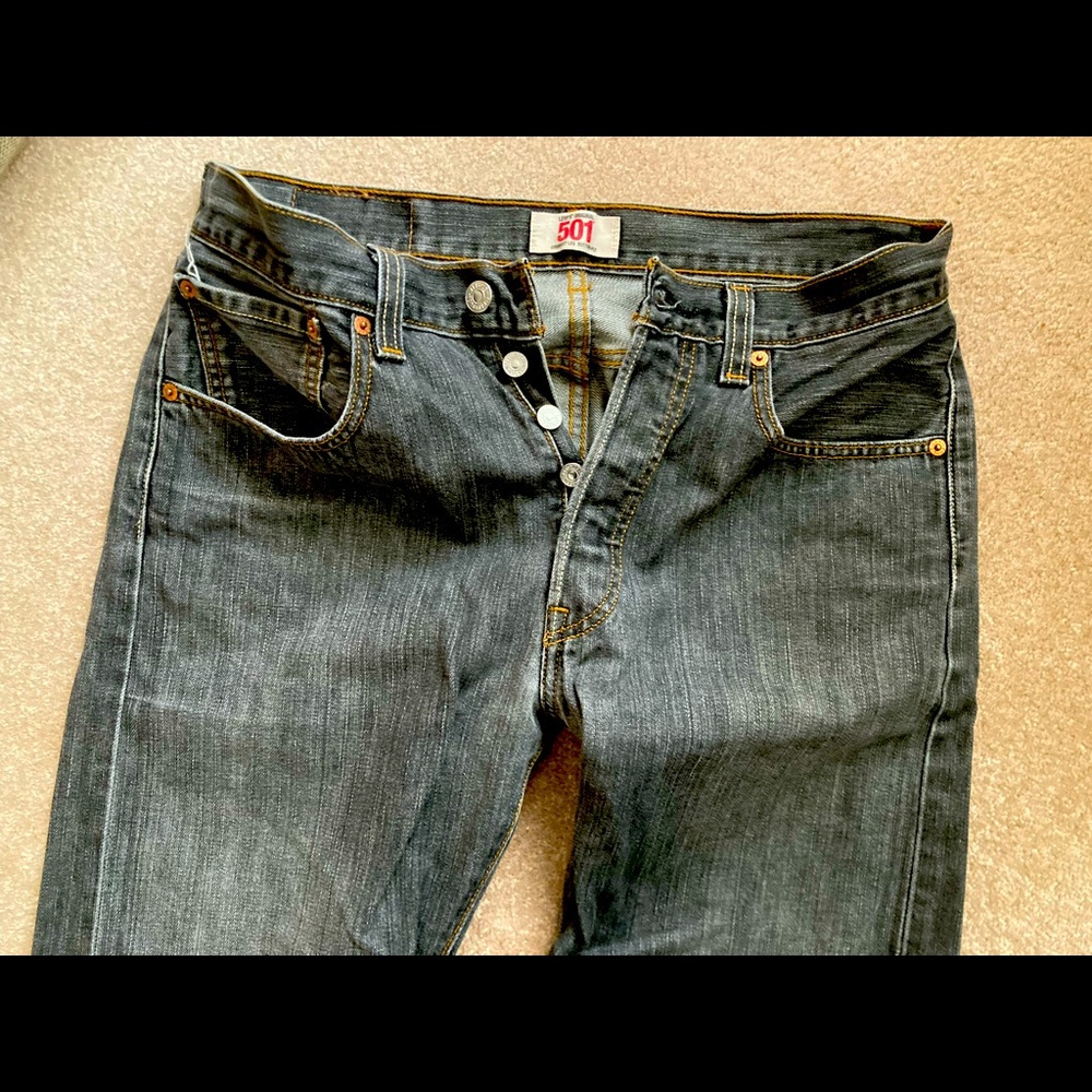 Mens Levi’s 501 button fly jeans